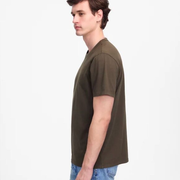 NWT Madewell Olive Green Garment-Dyed Allday Crewneck Tee - Small - Picture 9 of 12